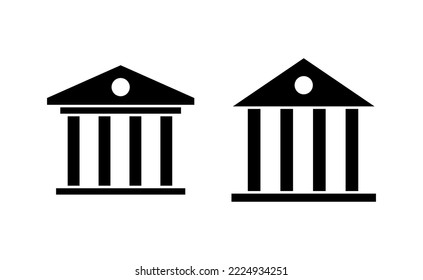 Bank icon vector for web and mobile app. Bank sign and symbol, museum, university
