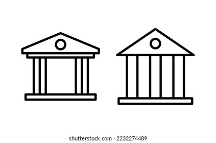 Bank icon vector for web and mobile app. Bank sign and symbol, museum, university