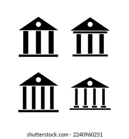Bank-Icon-Vektorgrafik für Web- und Mobile-App. Bankzeichen und Symbol, Museum, Universität