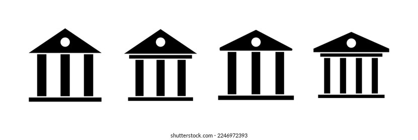 Bank icon vector for web and mobile app. Bank sign and symbol, museum, university