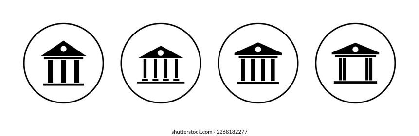 Bank icon vector for web and mobile app. Bank sign and symbol, museum, university