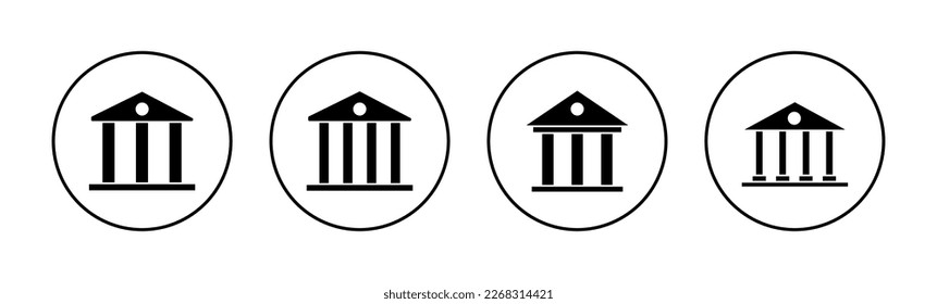 Bank icon vector for web and mobile app. Bank sign and symbol, museum, university
