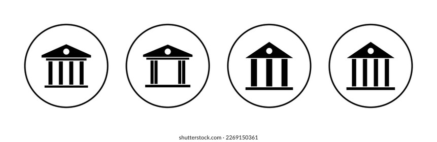 Bank icon vector for web and mobile app. Bank sign and symbol, museum, university
