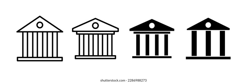 Bank icon vector for web and mobile app. Bank sign and symbol, museum, university