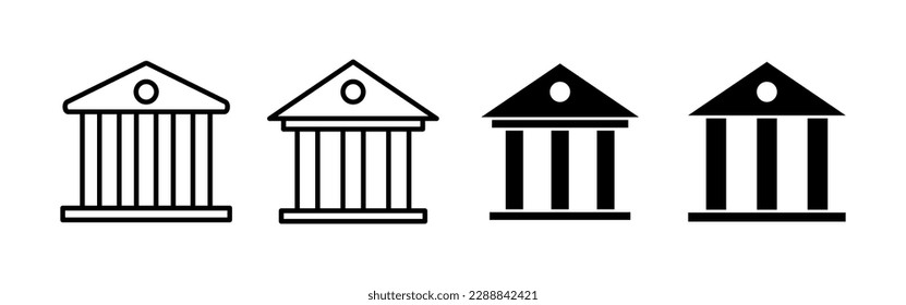 Bank icon vector for web and mobile app. Bank sign and symbol, museum, university