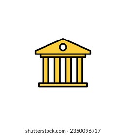 Bank icon vector for web and mobile app. Bank sign and symbol, museum, university