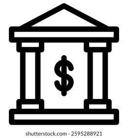 bank icon vector for web and mobile app on white background