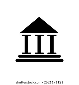 Vector del icono del banco para el Web y el App móvil. Letrero y símbolo bancario, museo, universidad.