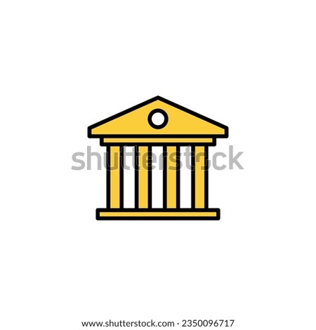 Bank icon vector for web and mobile app. Bank sign and symbol, museum, university