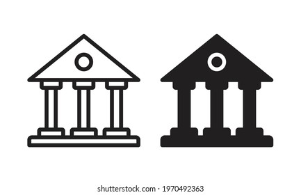 bank icon vector for web site