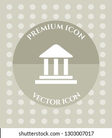 Bank Icon for Web. Application, Software & Graphic Design.