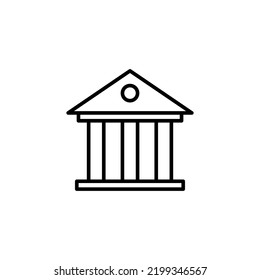 Icono de banco para aplicación web y móvil. Signo y símbolo del banco, museo, universidad