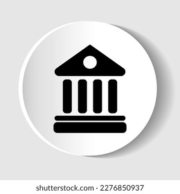 Bank icon for webdesign and mobile phone applications. Vector illustration.