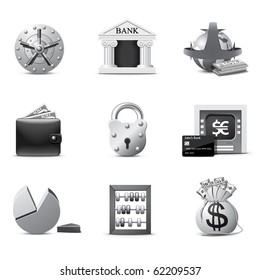 Bank icons | B&W series