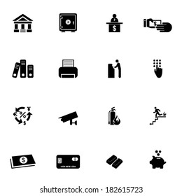 Bank icons set 