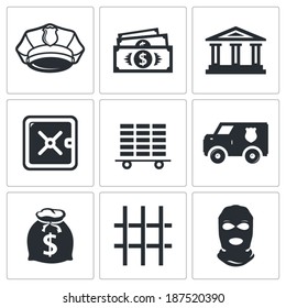 Bank icons set