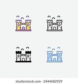 Bank icons set in 4 different style vector illustration
