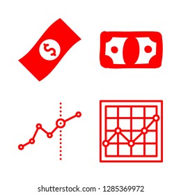 bank icons set with analysis, graph and money vector set