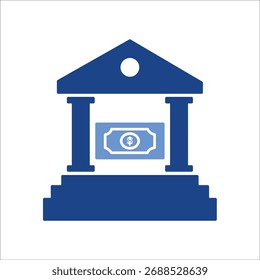 Banksymbole. einfarbiger Vektor
