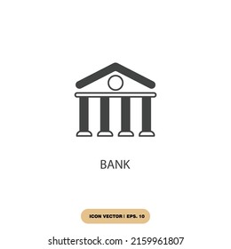 bank icons  symbol vector elements for infographic web