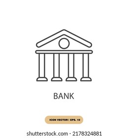 bank icons  symbol vector elements for infographic web