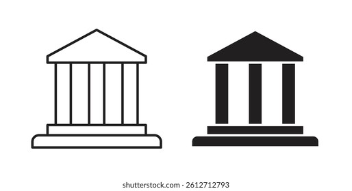 Bank icons. thin line vector icons