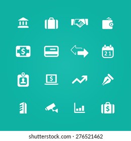 bank icons universal set for web and mobile
