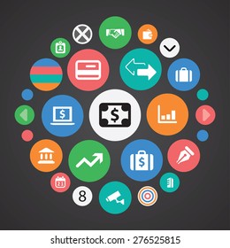 bank icons universal set for web and mobile
