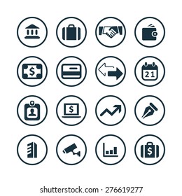 bank icons universal set for web and mobile
