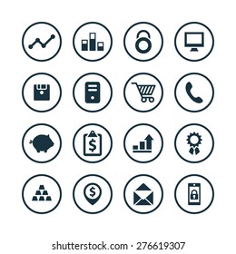 bank icons universal set for web and mobile