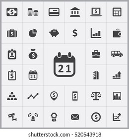 bank icons universal set for web and mobile