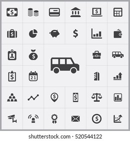 bank icons universal set for web and mobile