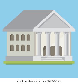 Bank illustration. Flat vector.