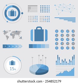 bank infographic elements, on white background 