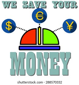 Bank infographic with icons.Modern flat design.