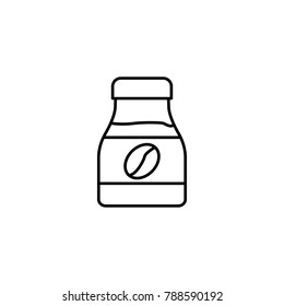 a bank of instant coffee icon. Hypermarket and goods for sale elements. Premium quality graphic design icon. Simple love icon for websites, web design, mobile app, info graphics on white background