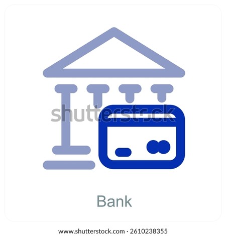 Bank and institution icon concept