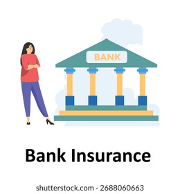 Bank Insurance Vector Illustration Which can easily edit or modify
