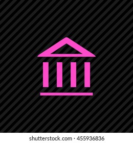 Bank isolated minimal single flat icon. Building line vector icon for websites and mobile minimalist flat design.