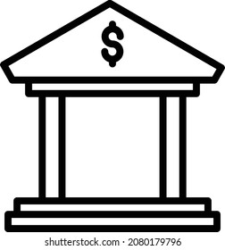Icono de vector aislado de banco que puede modificar o editar fácilmente

