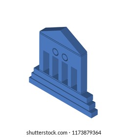 Bank isometric left top view 3D icon