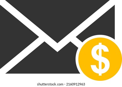 Bank letter vector illustration. Flat illustration iconic design of bank letter, isolated on a white background.