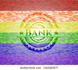 Bank lgbt colors emblem 