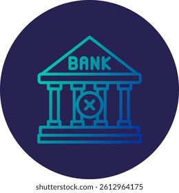 Bank Line Circle Gradient Style