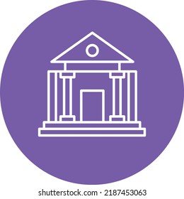 Imagen vectorial de icono de círculo de línea bancaria. También se puede usar para aplicaciones web, aplicaciones móviles y medios impresos.