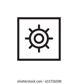 Bank line flat vector icon for mobile application, button and website design. Illustration isolated on white background. EPS 10 design, logo, app, infographic.