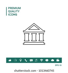 Bank line icon