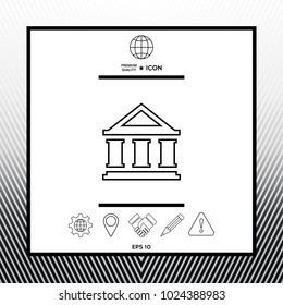 Bank line icon
