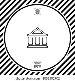Bank line icon