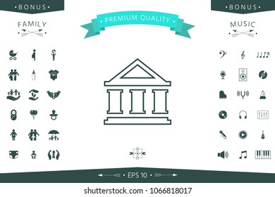 Bank line icon